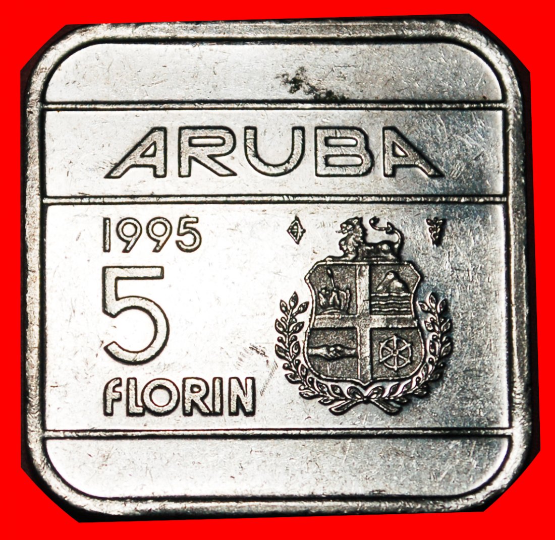  * NIEDERLANDE (1995-2005): ARUBA ★ 5 FLORIN 1995 VZGL STEMPELGLANZ! OHNE VORBEHALT!   