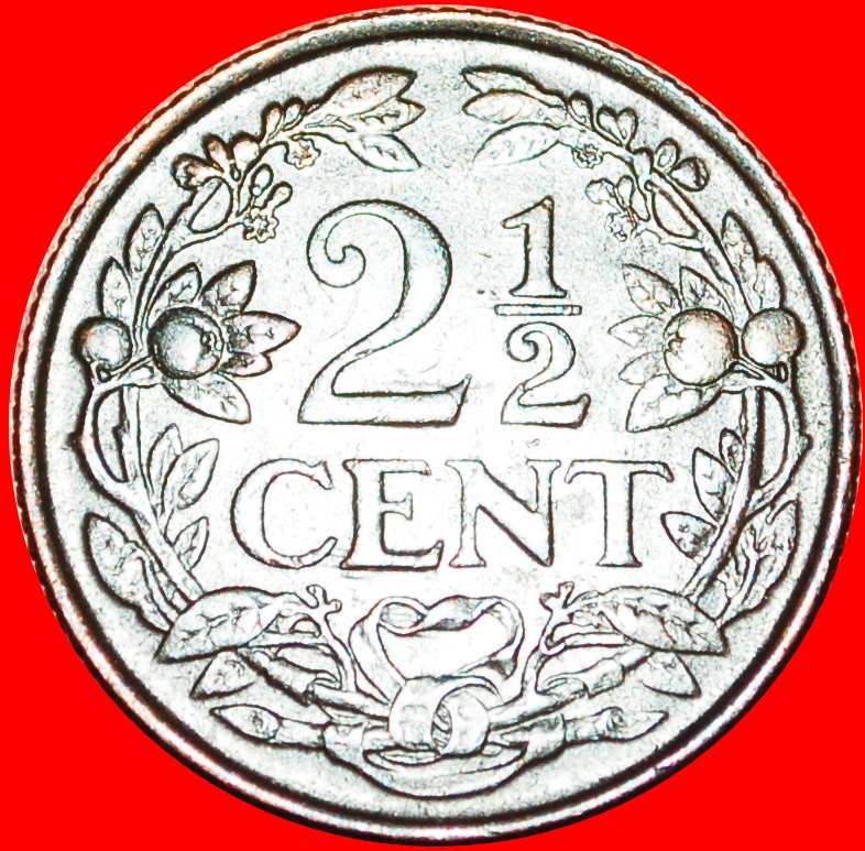  * NIEDERLANDE 1944-1948: CURACAO★2 1/2 CENT 1947! WILHELMINA (1890-1948) ENTDECKUNG! OHNE VORBEHALT!   