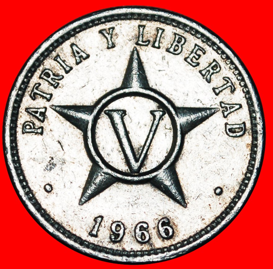  * STAR (1963-2015): CUBA ★ 5 CENTAVOS 1966!  LOW START ★ NO RESERVE!   