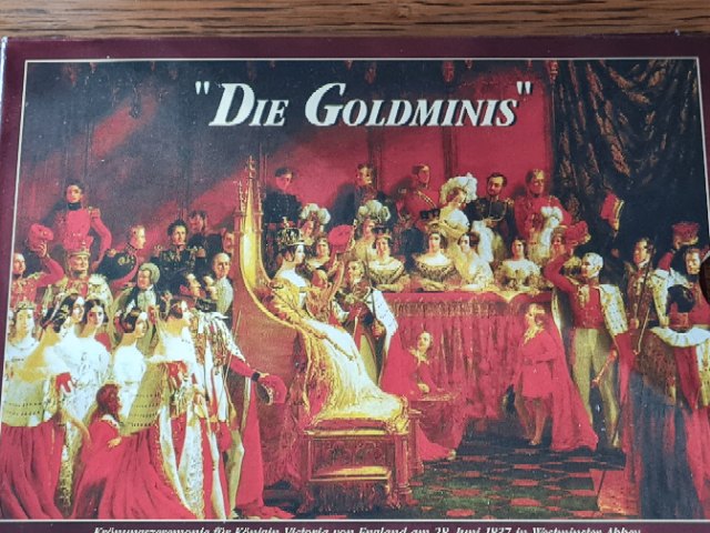 Goldminis 6x 0,5 Gramm Neuprägungen berühmte Münzen der Welt in Rubel, Pfund, Mark, etc.