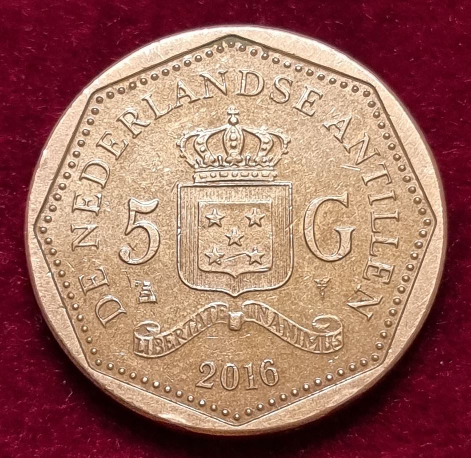  14839(2) 5 Gulden (Niederländische Antillen) 2016 in ss-vz ........................ von Berlin_coins   