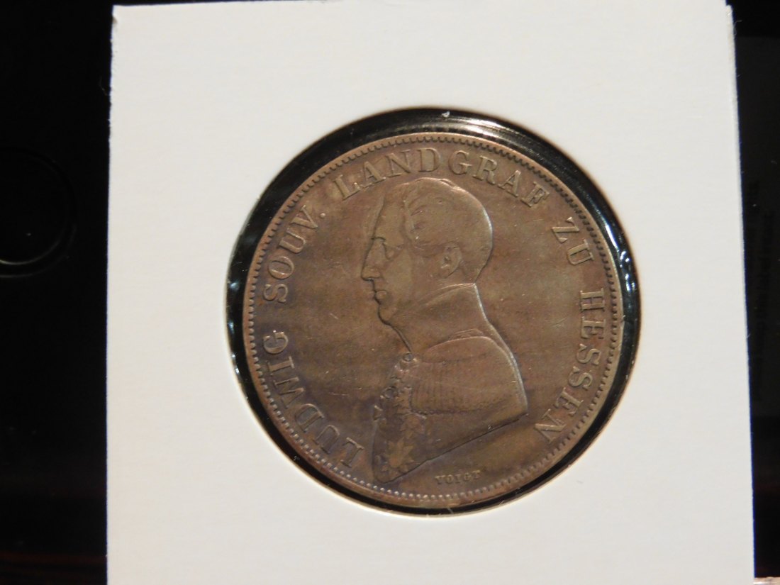 GERMANY 1 GULDEN 1838 HESSEN-HOMBURG.GRADE-PLEASE SEE PHOTOS.
