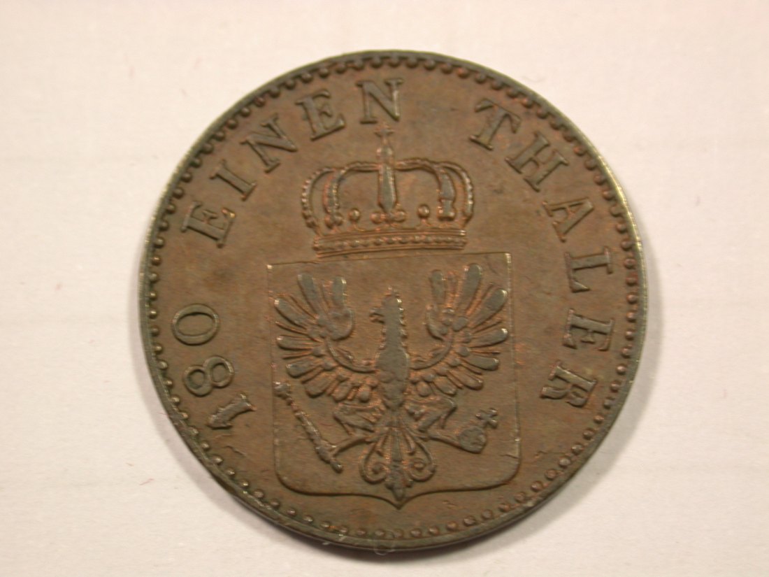  F19 Preussen  2 Pfennig 1862 A in vz   Originalbilder   