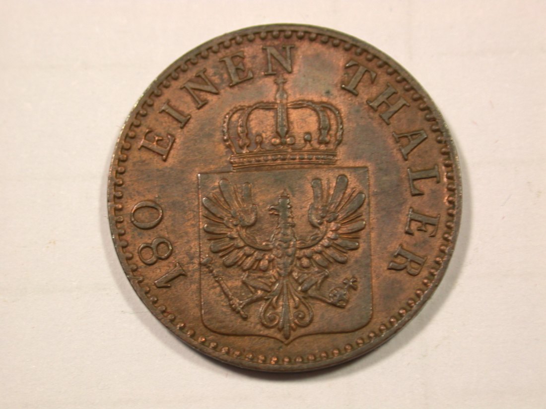  F19 Preussen  2 Pfennig 1864 A in f.ST   Originalbilder   