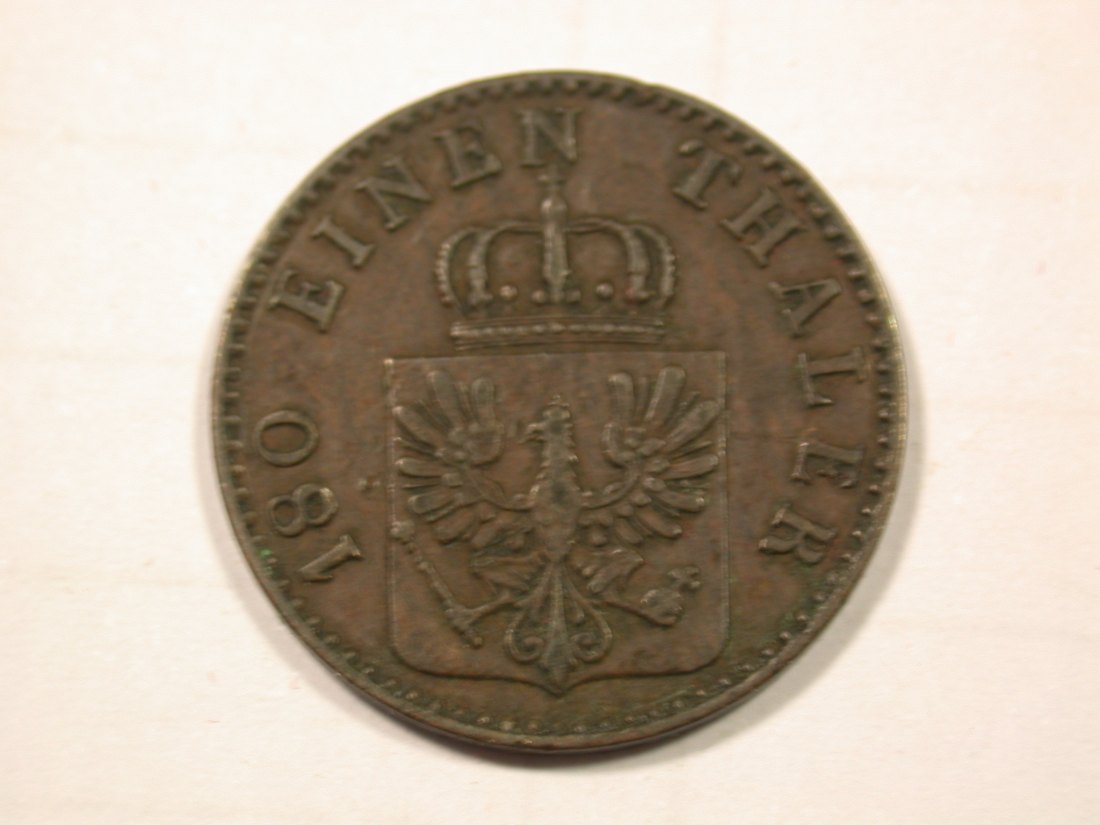  F19 Preussen  2 Pfennig 1865 A in f.vz    Originalbilder   