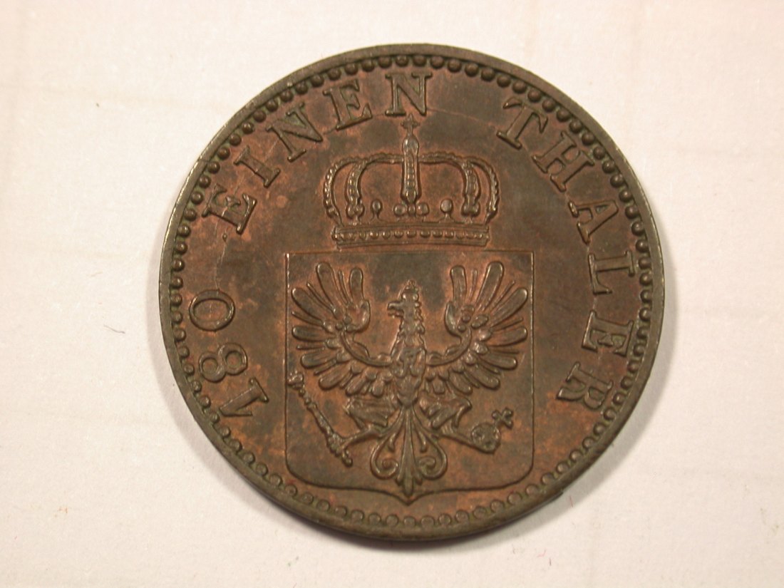  F19 Preussen  2 Pfennig 1866 A in f.st     Originalbilder   