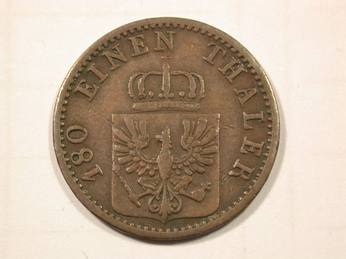  F19 Preussen  2 Pfennig 1868 B in ss   Originalbilder   