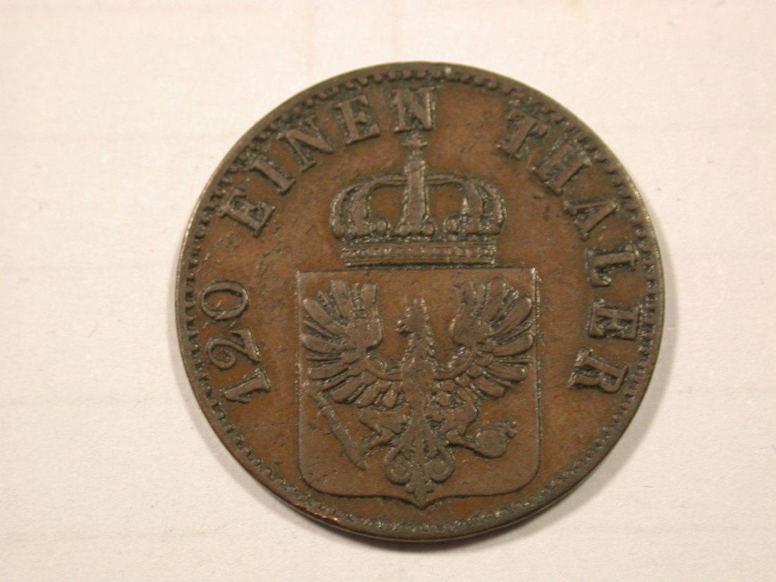  F19 Preussen  3 Pfennig 1863 A in ss-vz   Originalbilder   