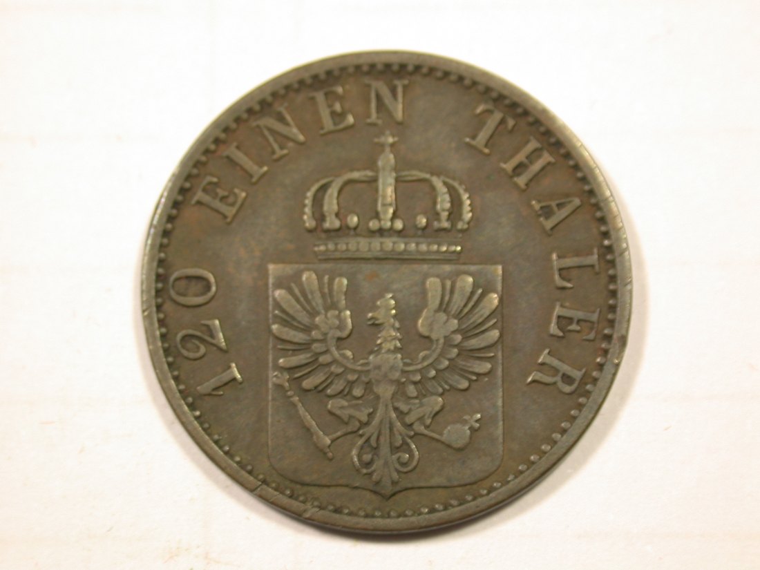  F19 Preussen  3 Pfennig 1870 A in ss+/ss-vz  Originalbilder   