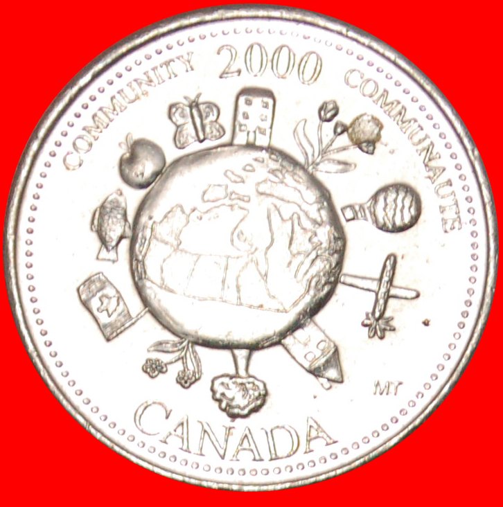  * GLOBE: CANADA ★ 25 CENTS 2000 COMMUNITY! LOW START ★ NO RESERVE!   