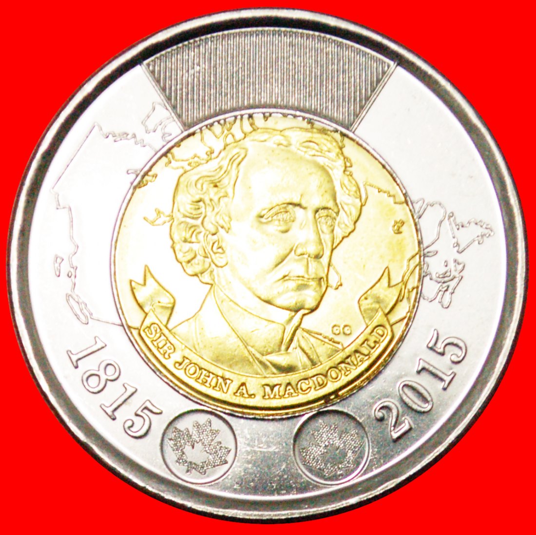  * FATHER OF CONFEDERATION: CANADA ★ 2 DOLLARS 1815-2015 UNC!!! MINT LUSTER! LOW START ★ NO RESERVE!   