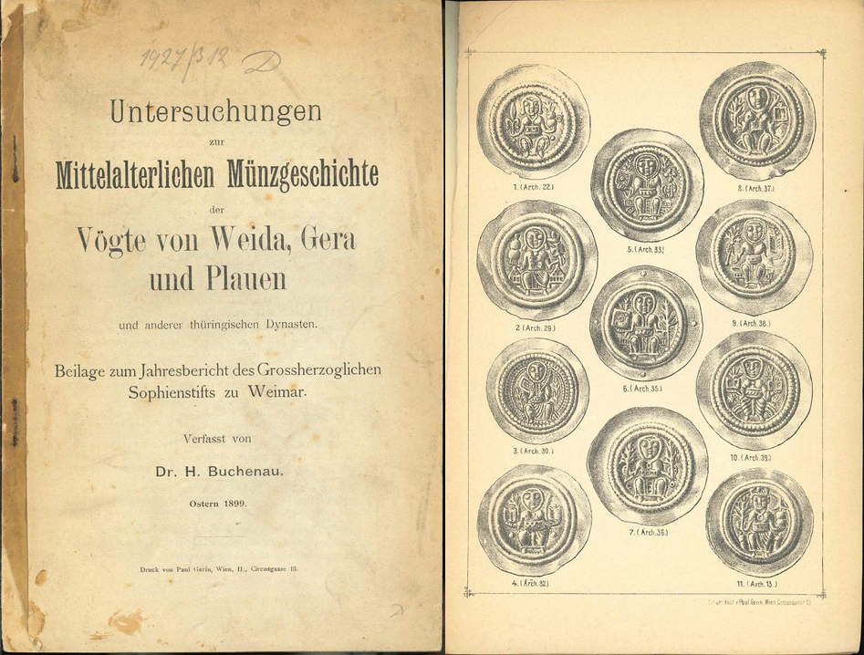  Dr. H. Buchenau; Wien , Ostern 1899; Untersuchungen zur Mittelalterischen Münzengeschichte   