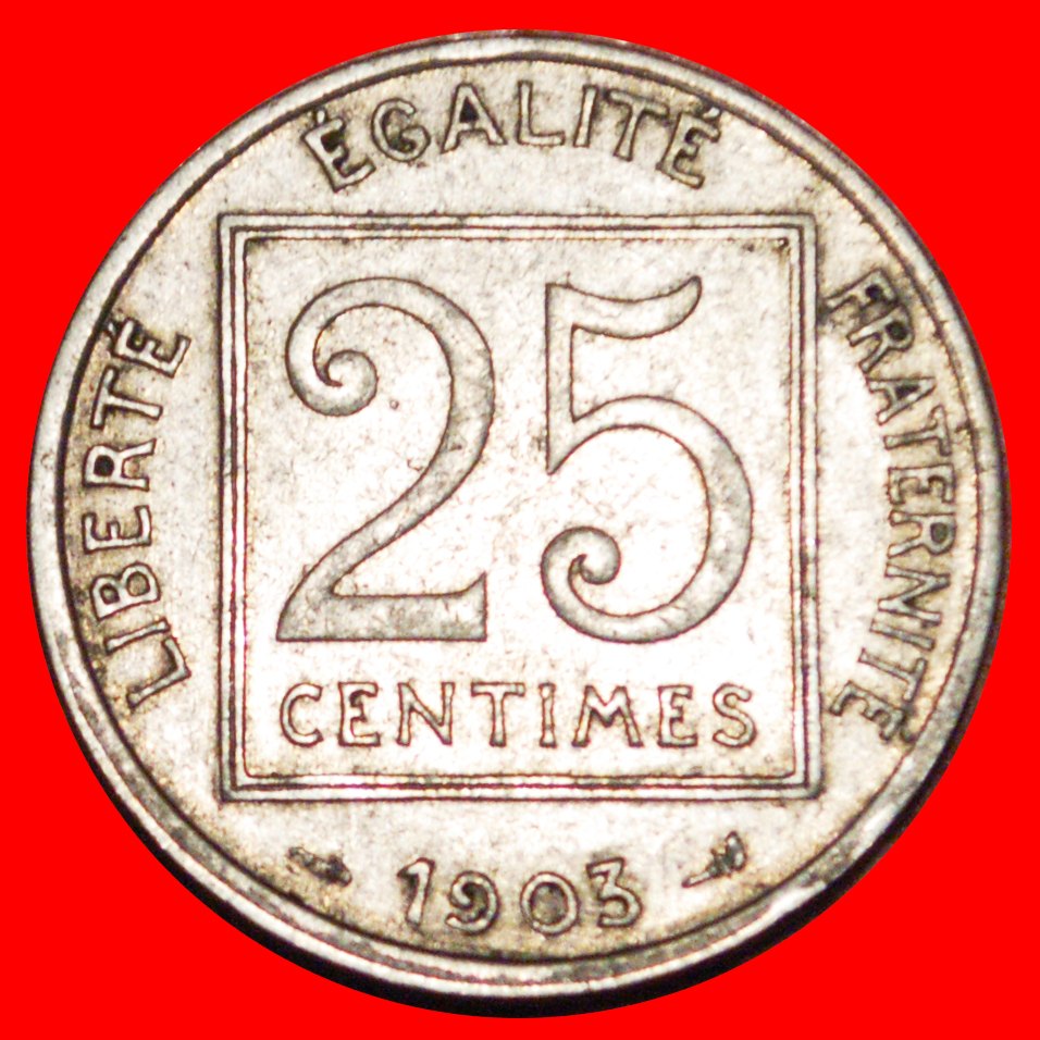  * ASTRONOMIE FREIHEIT: FRANKREICH ★ 25 CENTIMES 1903! ★OHNE VORBEHALT!   