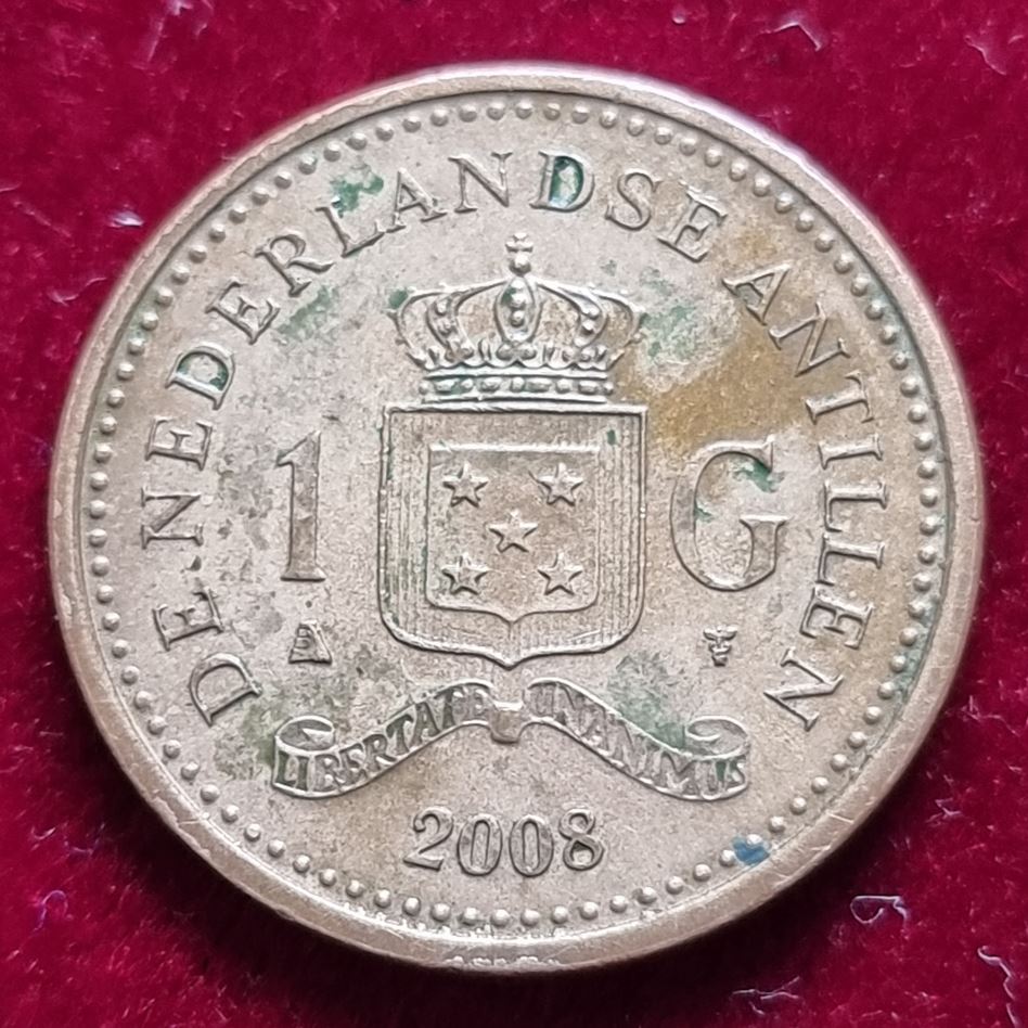 14835(6) 1 Gulden (Niederländische Antillen) 2008 in vz (fleckig).................. von Berlin_coins