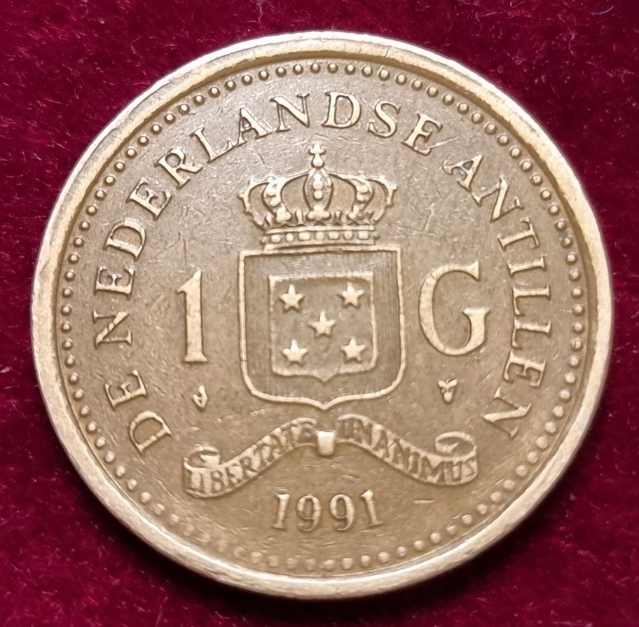  9776(6) 1 Gulden (Niederländische Antillen) 1991 in ss-vz ......................... von Berlin_coins   