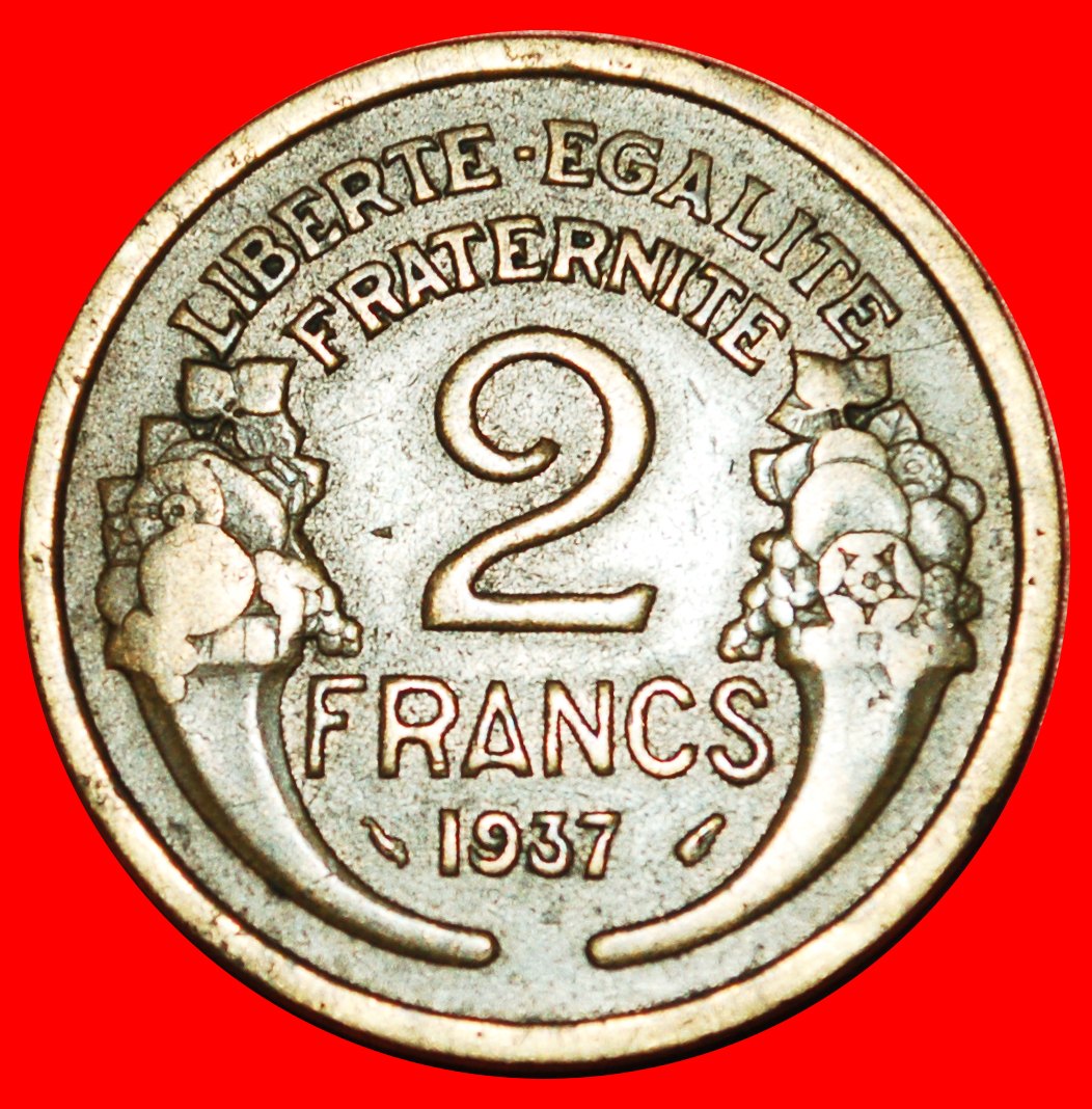  * 2 CORNUCOPIAS: FRANCE ★ 2 FRANCS 1937! ★LOW START ★ NO RESERVE!   