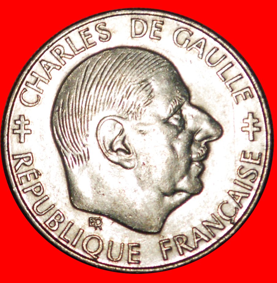 * CHARLES DE GAULLE:FRANKREICH★1 FRANC 1958-1988 STEMPELGLANZ★NICHT OHNE MÜNZZEICHEN★OHNE VORBEHALT!   