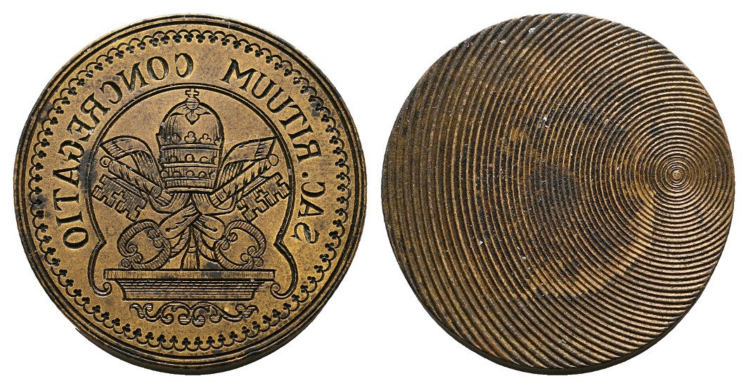  Linnartz VATIKAN Leo XII. Rückseitenstempel für Papstmedaillen o.J. vz+ Gewicht: 54,8g   