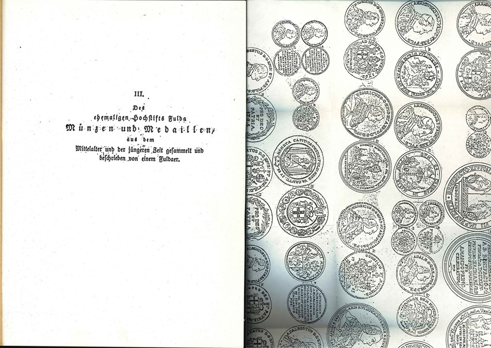  Buchonia, Fulda Münzen und Medaillen, I.-III. Teil in Kopie, Halbleder   