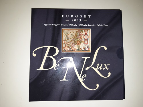 Belgien-Luxemburg-Niederlande BENELUX Benelux-Set mit drei KMS + Silbermedaille 1 ct - 2 Euro 2003 BU