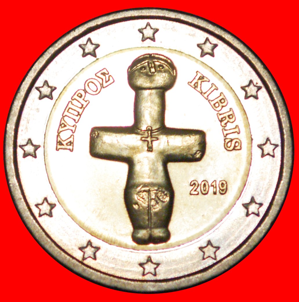  * GREECE: CYPRUS ★ 2 EURO 2019 MINT LUSTRE!! INTERESTING YEAR! LOW START ★ NO RESERVE!   
