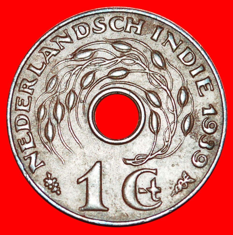  * NIEDERLANDE 1936-1945: NIEDERLÄNDISCH-INDIEN★1 CENT 1939! WILHELMINA (1890-1948)★OHNE VORBEHALT!   