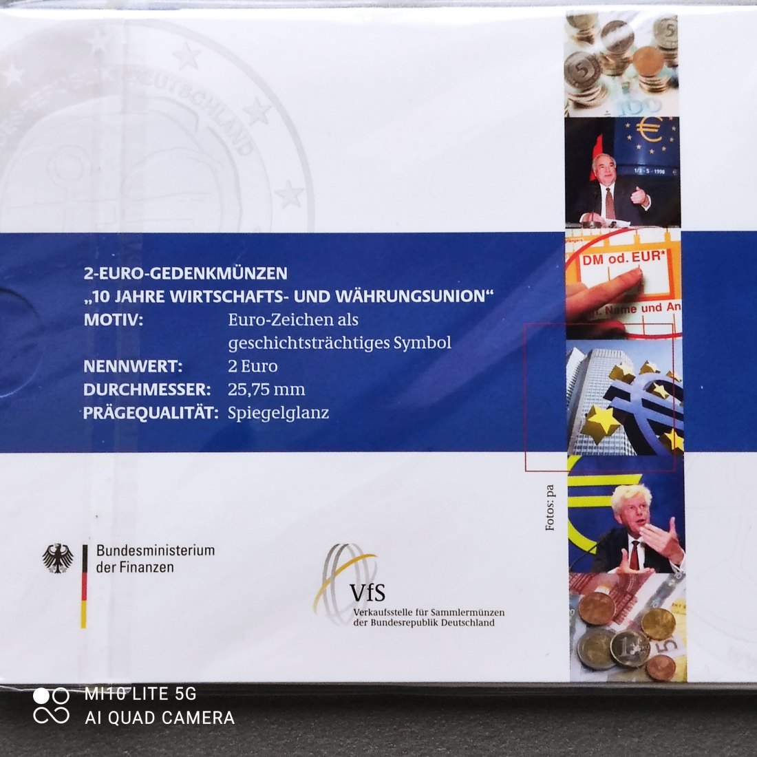  Deutschland 5 x 2 Euro Gedenkmünzen 10 Jahre WWU 2009 ADFGJ proof pp spiegelglanz   