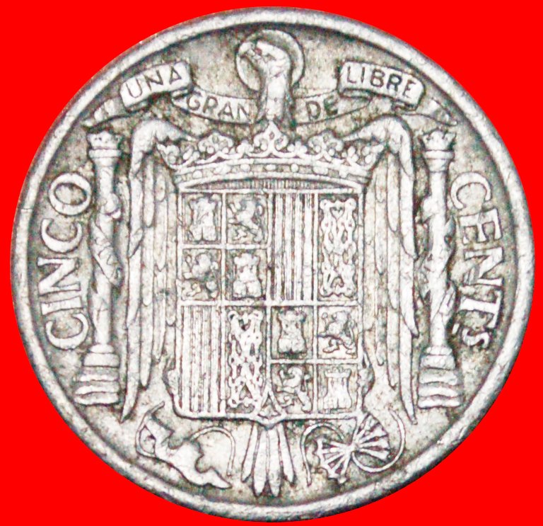  * IBERISCHER REITER: SPANIEN ★ 5 CENTAVOS 1941! UNGEWÖHNLICH! ★OHNE VORBEHALT!   