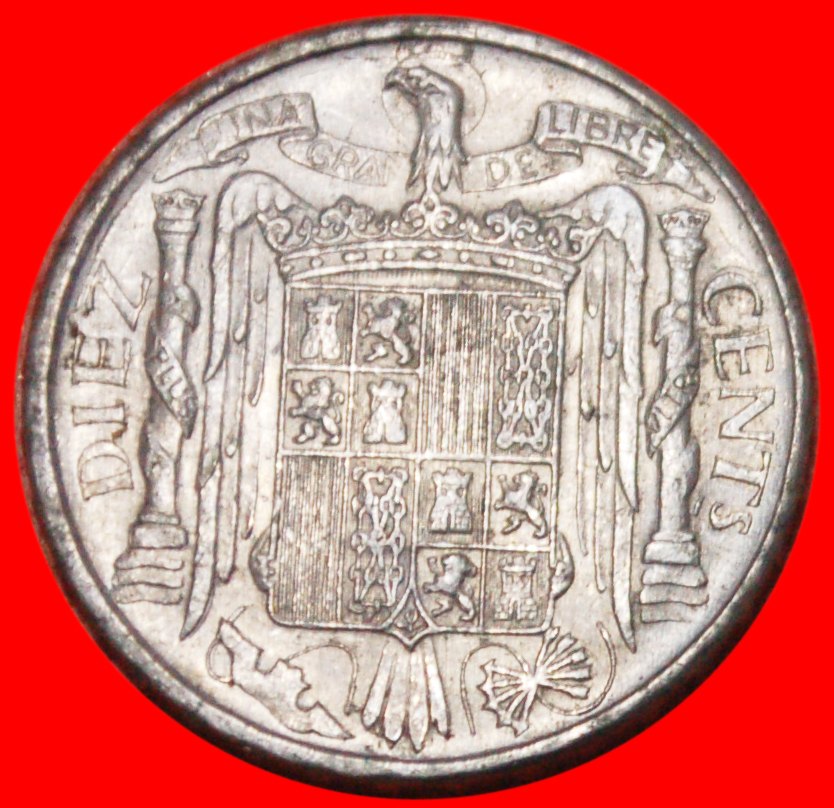  * IBERIAN RIDER★ SPAIN 10 CENTIMOS 1953! LOW START ★ NO RESERVE!   