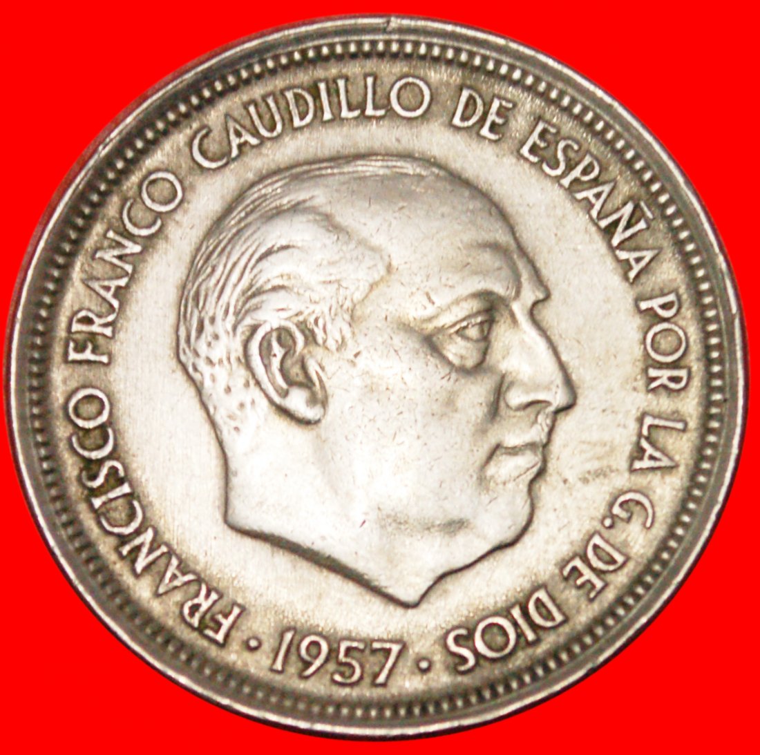  * GENERALISSIMO FRANCO (1936-1975): SPAIN ★ 50 PESETAS 1958 (1957)! LOW START ★ NO RESERVE!   