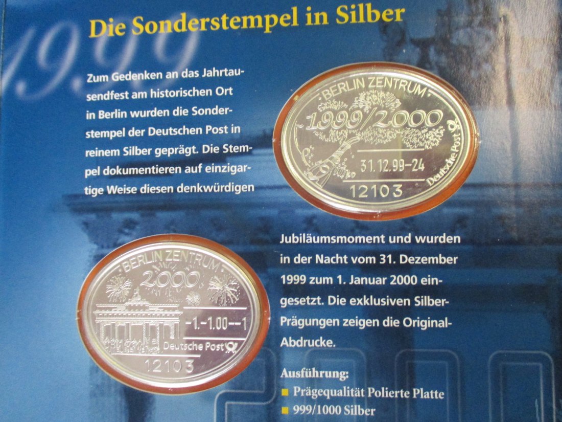  Lot Konvolut Silbermedaillen Berlin Millennium 999er Silber /2   