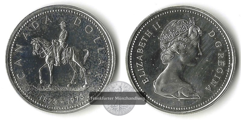  Kanada,  1 Dollar  1973   Mountie   FM-Frankfurt   Feinsilber: 11,66g   
