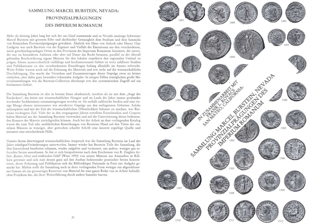  Busso Peus (Frankfurt) Auktion 366 (2000) Sammlung BURSTEIN Provinzialprägungen des Imperium Romanum   