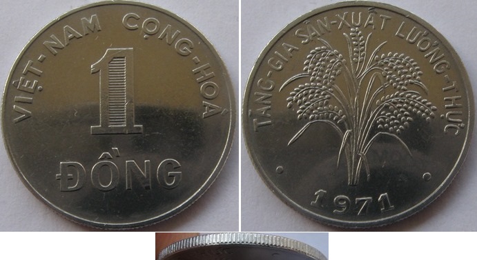  1971, South Vietnam, 1 Đồng (FAO)   