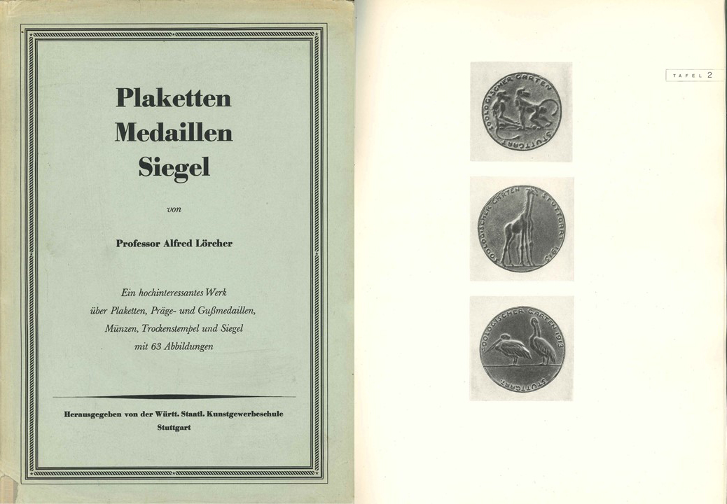  Prof. Alfred Lörcher; Plaketen, Medaillen, Siegel; Kunstgewerbeschule Stuttgart   