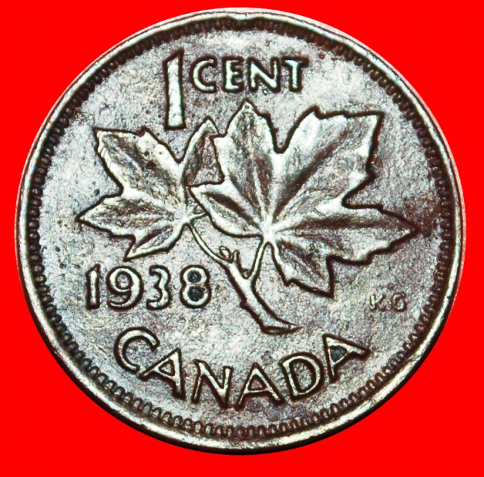  * MABLE-ZWEIG (1937-1947): KANADA ★ 1 CENT 1938! GEORG VI. (1937-1952) OHNE VORBEHALT!   