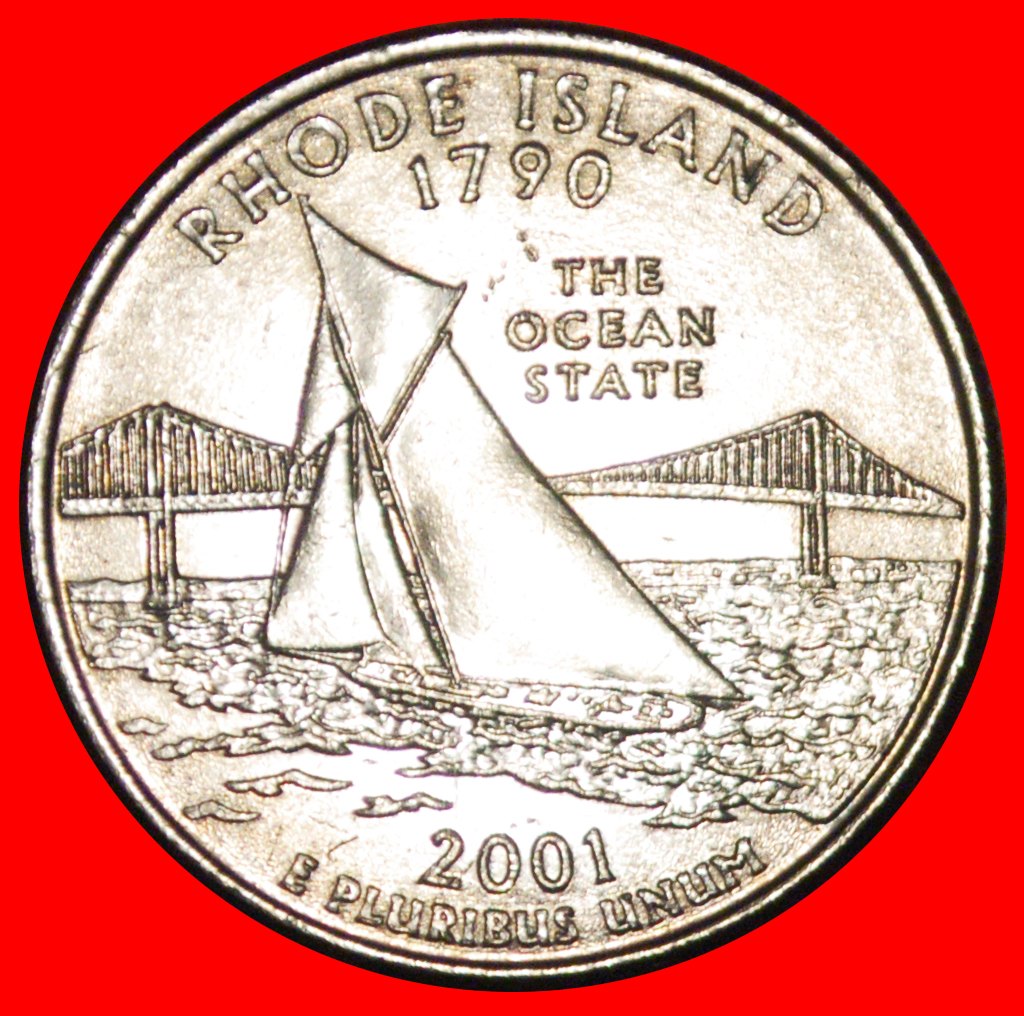 * SCHIFF 1790: USA ★ 1/4 DOLLAR 2001P WASHINGTON (1789-1797)! STG STEMPELGLANZ! OHNE VORBEHALT!