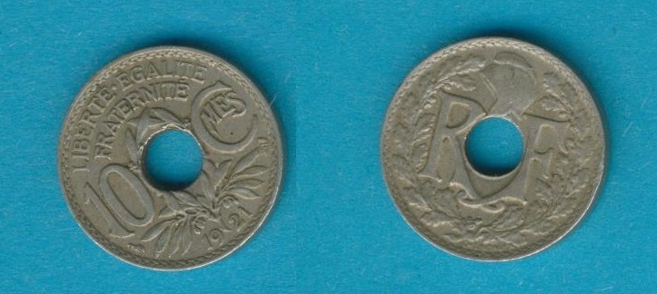  Frankreich 10 Centimes 1921   