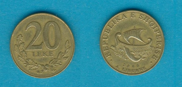  Albanien 20 Leke 2000   