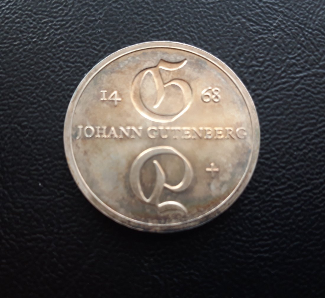 DDR Johannes Gutenberg 10 Mark 1968 stgl.