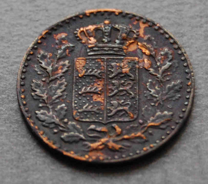  1/2 Kreuzer 1872 Scheidemünze Württemberg   