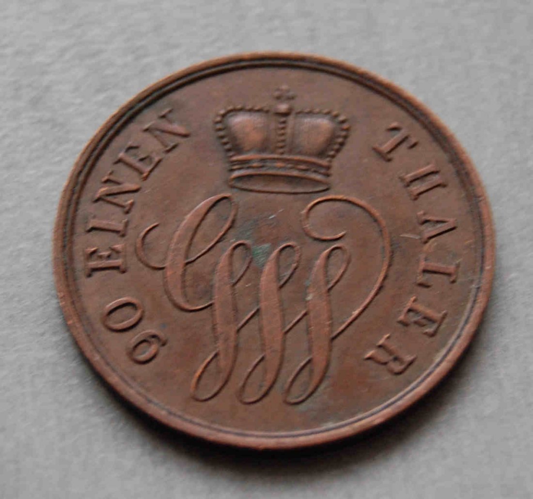  4 Pfennig 1858 A Schaumburg Lippe Scheidemünze 90 einen Thaler   
