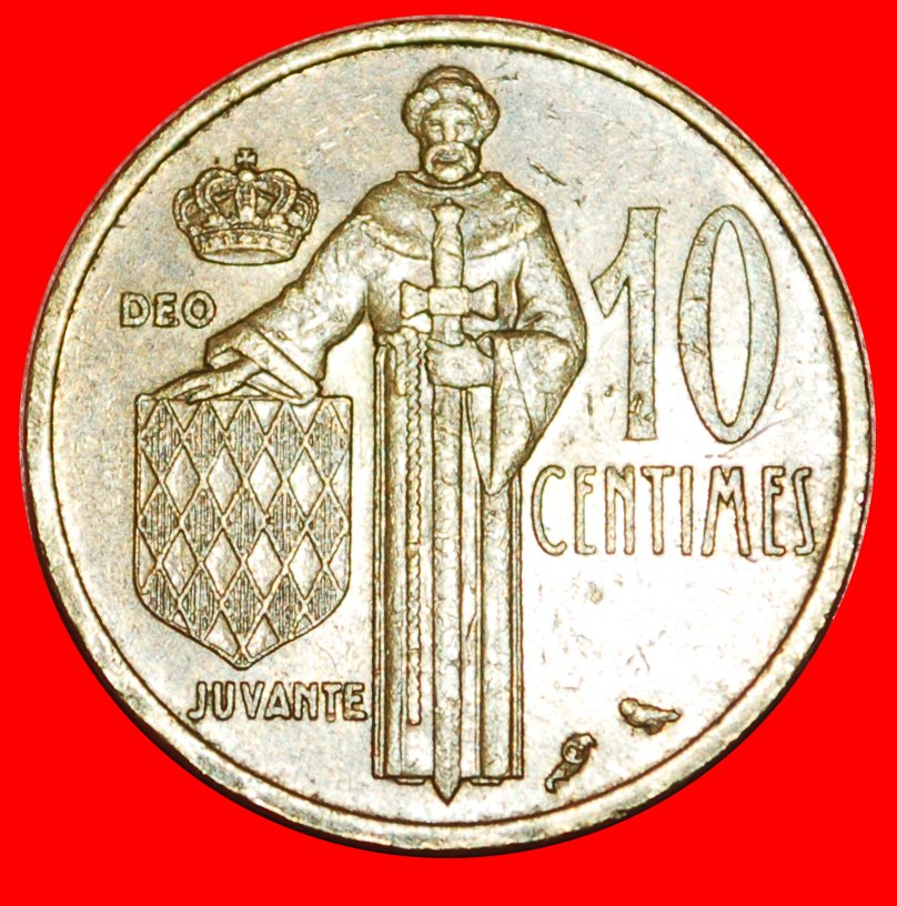  * FRANKREICH (1962-1995): MONACO ★ 10 CENTIMES 1962! OHNE VORBEHALT!   