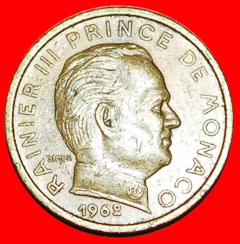  * FRANKREICH (1962-1995): MONACO ★ 10 CENTIMES 1962! OHNE VORBEHALT!   