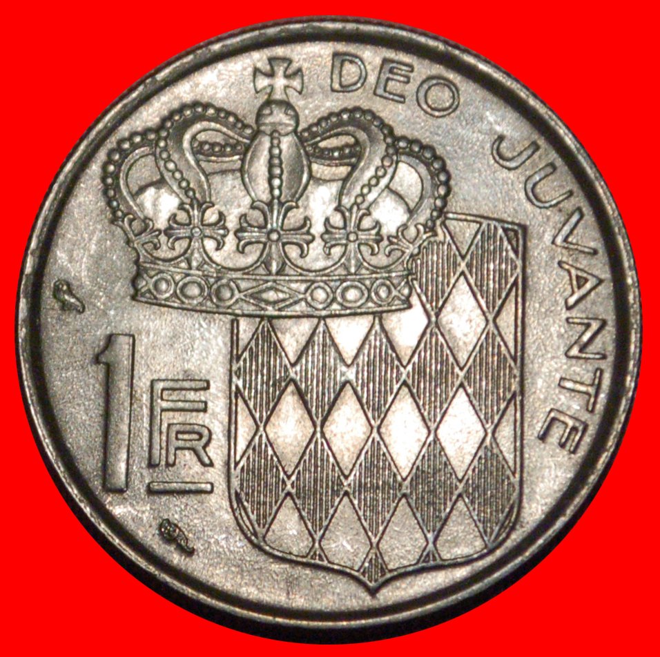 * FRANCE (1962-1995): MONACO ★ 1 FRANC 1960 MINT LUSTRE! LOW START ★ NO RESERVE!