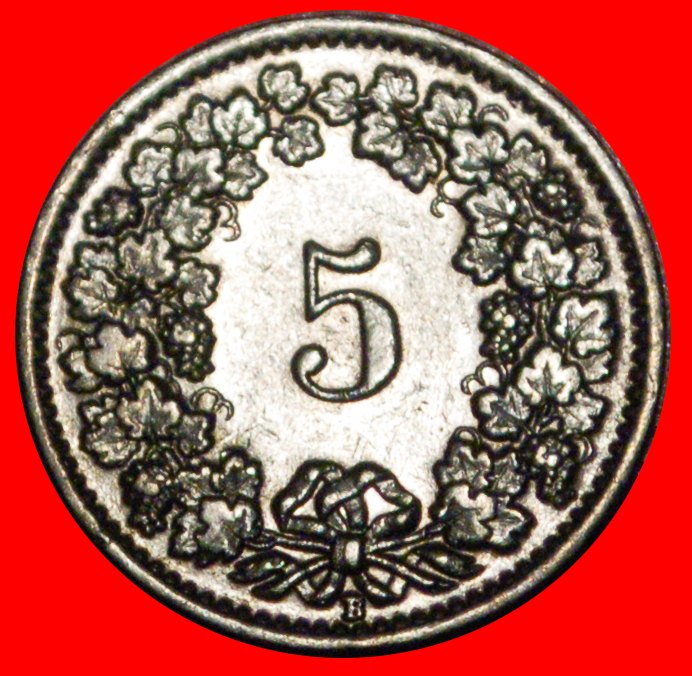  * LIBERTY (1879-2022): SWITZERLAND★5 RAPPEN 1939B! WAR TIME (1939-1945)★DISCOVERY COIN ★ NO RESERVE!   