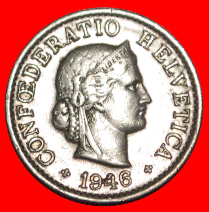 * LIBERTY (1879-2022): SWITZERLAND ★ 5 RAPPEN 1946B!★LOW START ★ NO RESERVE!