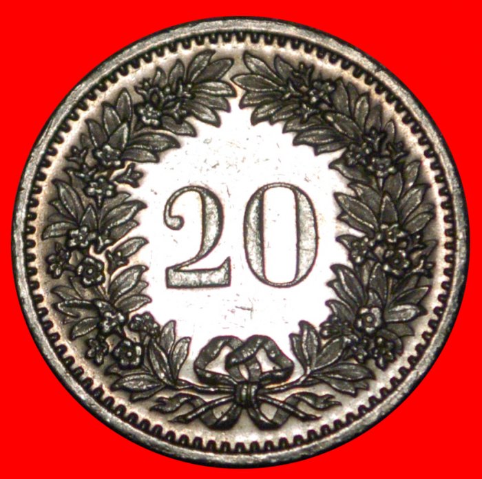  * LIBERTY (1939-2022): SWITZERLAND ★ 20 RAPPEN 1980 DIES 1+A!★LOW START ★ NO RESERVE!   