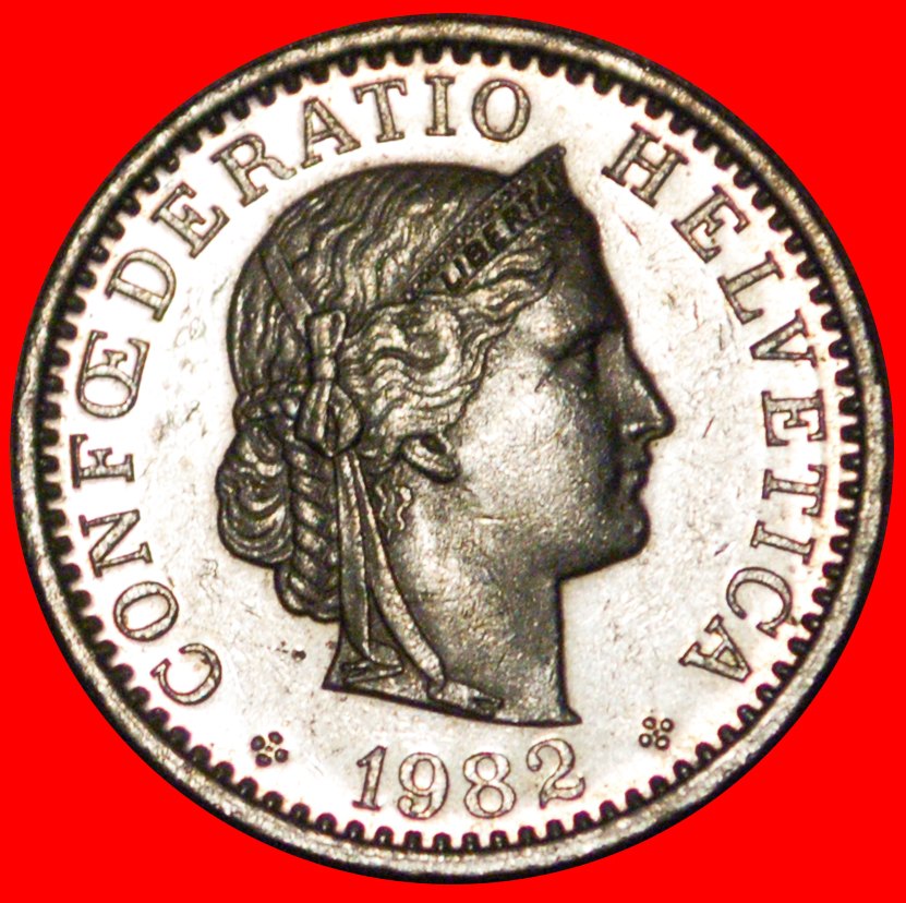  * LIBERTY (1939-2022): SWITZERLAND★20 RAPPEN 1982 DISCOVERY COIN★MINT LUSTRE★LOW START ★ NO RESERVE!   