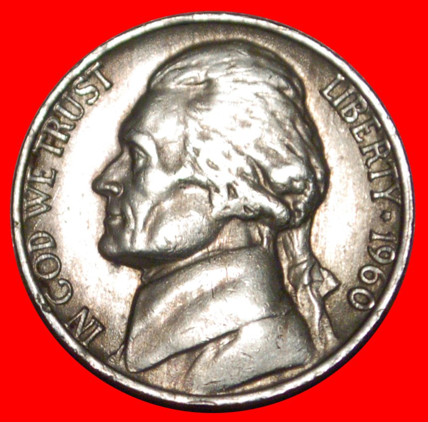  * UNVERÖFFENTLICHT: USA ★ 5 CENTS 1960! JEFFERSON (1801-1809)★OHNE VORBEHALT!   